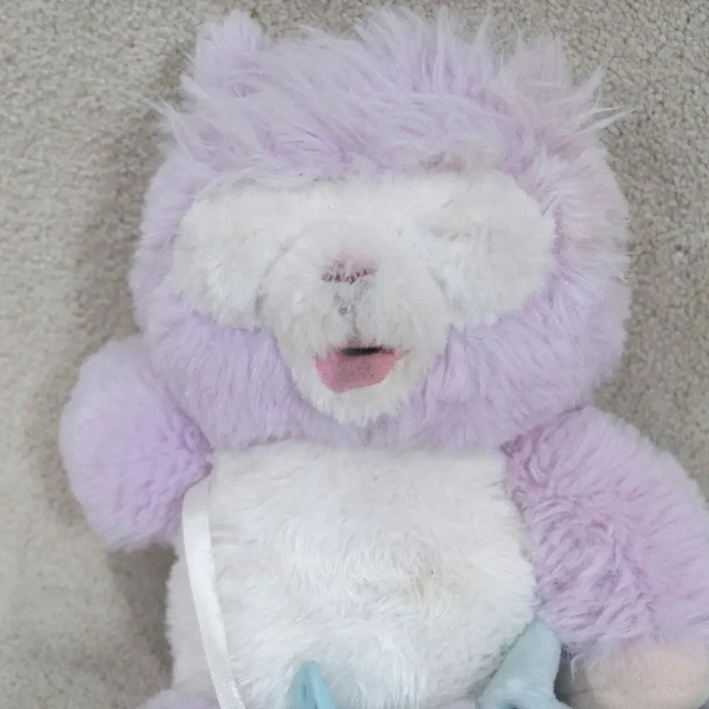 Baby Plush Bear Animated Stuffed Animal Little Live Eyes Open & Close Pacifier